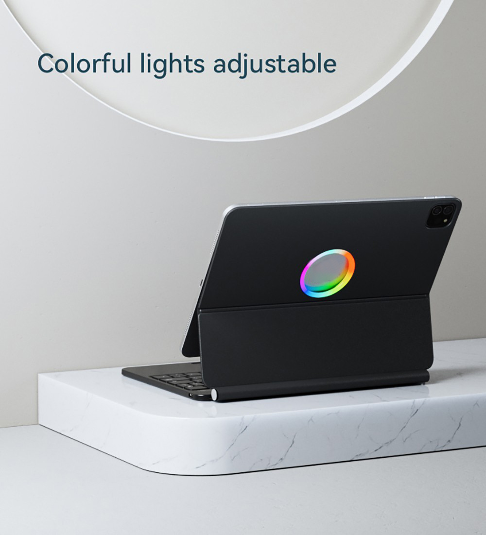 Wireless Bluetooth 5.3 Keyboard for 12.9'' iPad Pro with USB-C Charging - Black