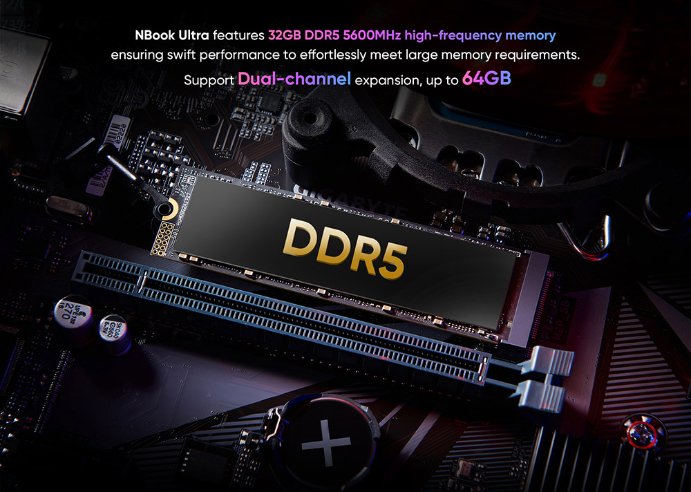 N-one NBook Ultra 16-inch Laptop, 2560*1600 165Hz Screen, AMD Ryzen R7 8845HS 8 Cores Up to 5.10GHz, 32GB RAM 1TB SSD, WiFi 6 Bluetooth 5.2, 2*Full Function Type-C 2*USB 3.1 1*HDMI 1*2-in-1 Headphone Jack, Full-size Keyboard, 100W PD Power Delivery