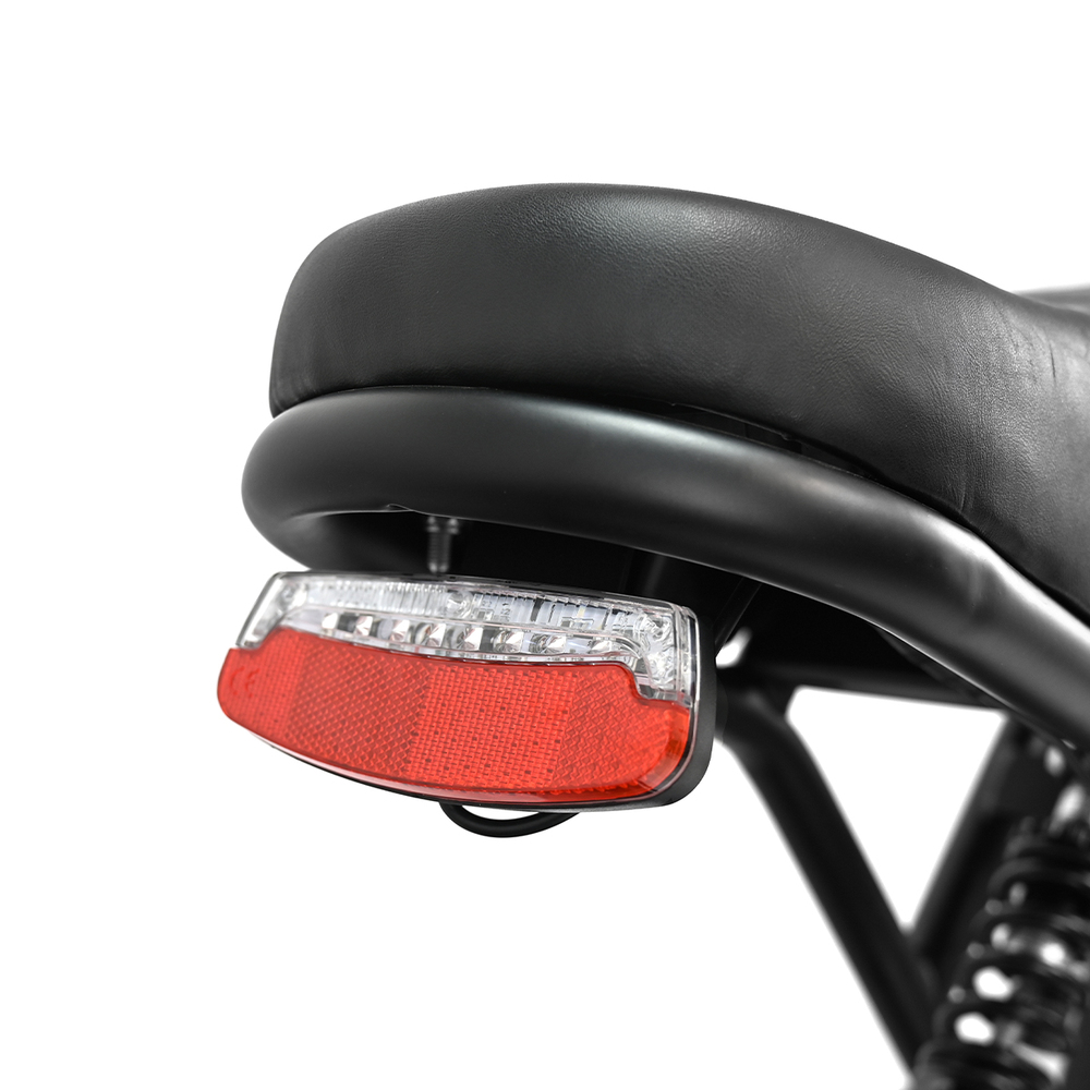 ONESPORT ONES3 20*4.0 inch Fat Tire Electric Bike 500W Motor 48V 17Ah Battery, Liquid LCD Display Shimano 7 Speed Max 50km range Disc Brakes - Black