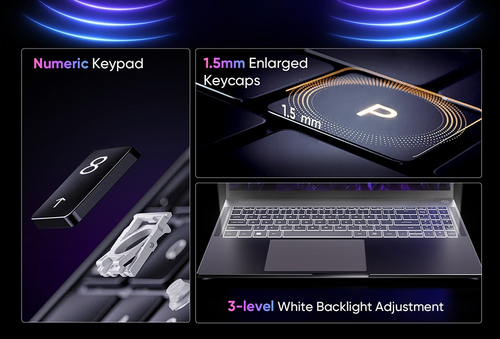 N-one NBook Ultra 16-inch Laptop, 2560*1600 165Hz Screen, AMD Ryzen R7 8845HS 8 Cores Up to 5.10GHz, 32GB RAM 1TB SSD, WiFi 6 Bluetooth 5.2, 2*Full Function Type-C 2*USB 3.1 1*HDMI 1*2-in-1 Headphone Jack, Full-size Keyboard, 100W PD Power Delivery