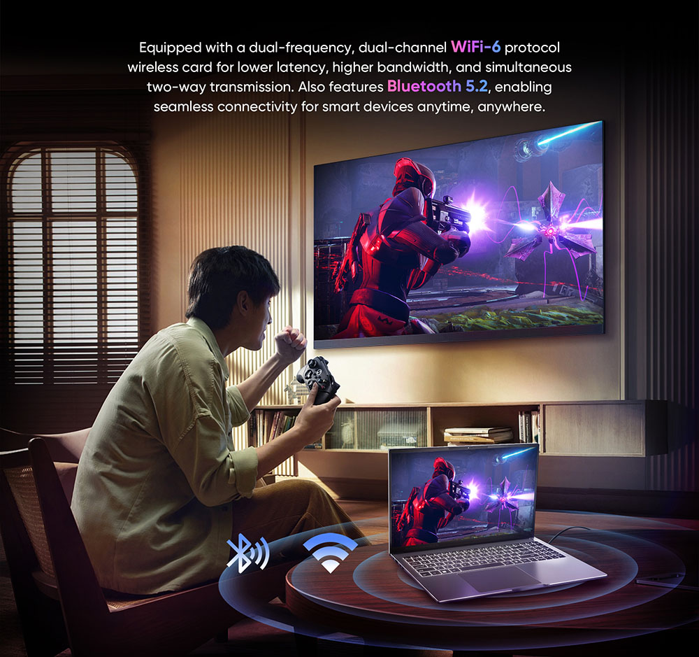 N-one NBook Ultra 16-inch Laptop, 2560*1600 165Hz Screen, AMD Ryzen R7 8845HS 8 Cores Up to 5.10GHz, 32GB RAM 1TB SSD, WiFi 6 Bluetooth 5.2, 2*Full Function Type-C 2*USB 3.1 1*HDMI 1*2-in-1 Headphone Jack, Full-size Keyboard, 100W PD Power Delivery