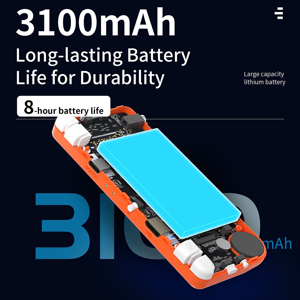 ANBERNIC RG28XX Game Console, 2.83-inch IPS Screen, 64GB+128GB TF Card, 10000+ Games Preinstalled, Multimedia Applications, 8 Hours of Playtime, HDMI Output - Lava Orange
