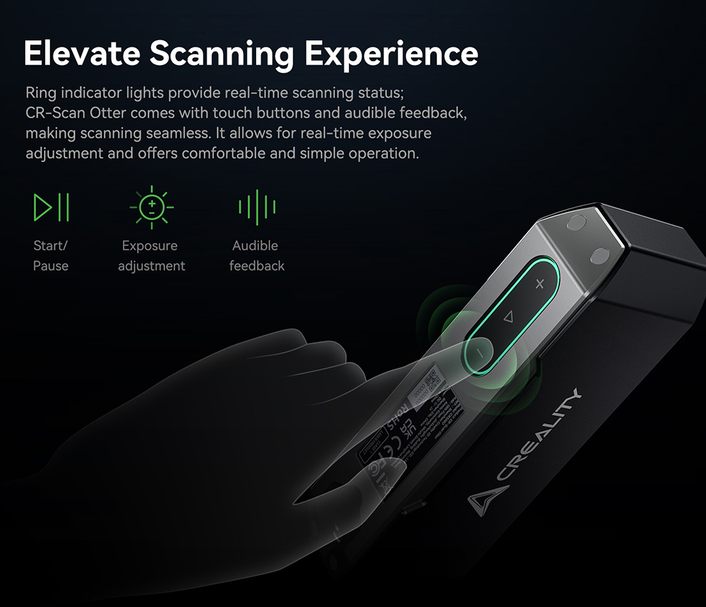 thumbnail image 2 of Creality Otter Handheld 3D Scanner - 0.02mm Accuracy, Color Mapping, For 3D Printing 2 of 4