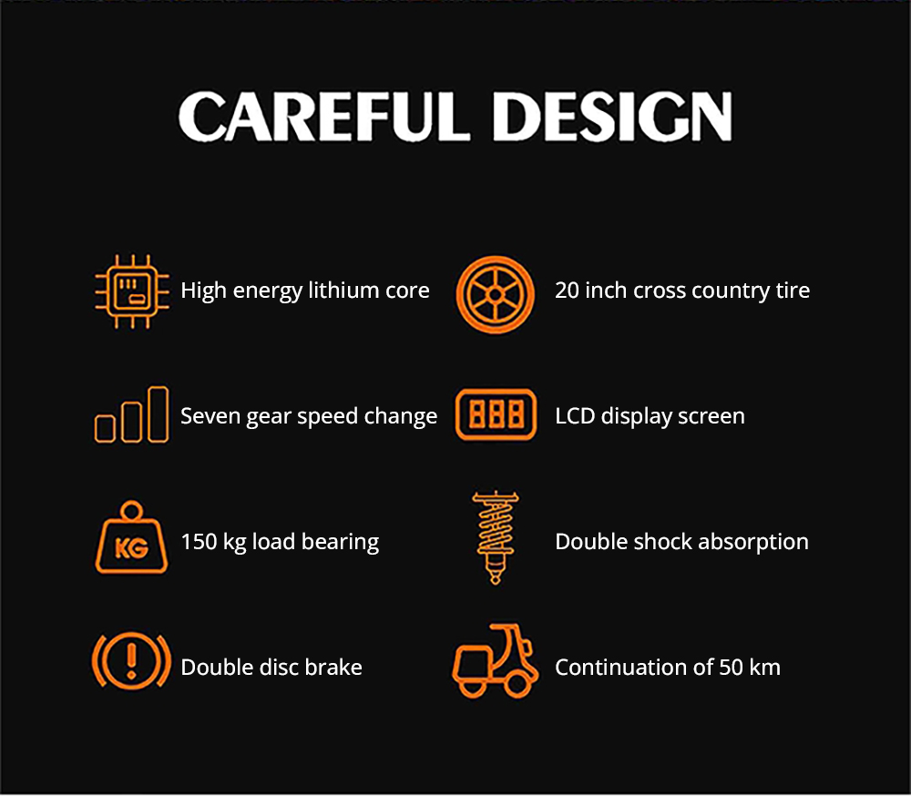 EUENI FXH009 Pro Electric Bike, 20-inch Tire, 750W Motor, 48V 15Ah Battery, 45km/h Max Speed, 96km Range, Shimano 7-speed Gear - Black