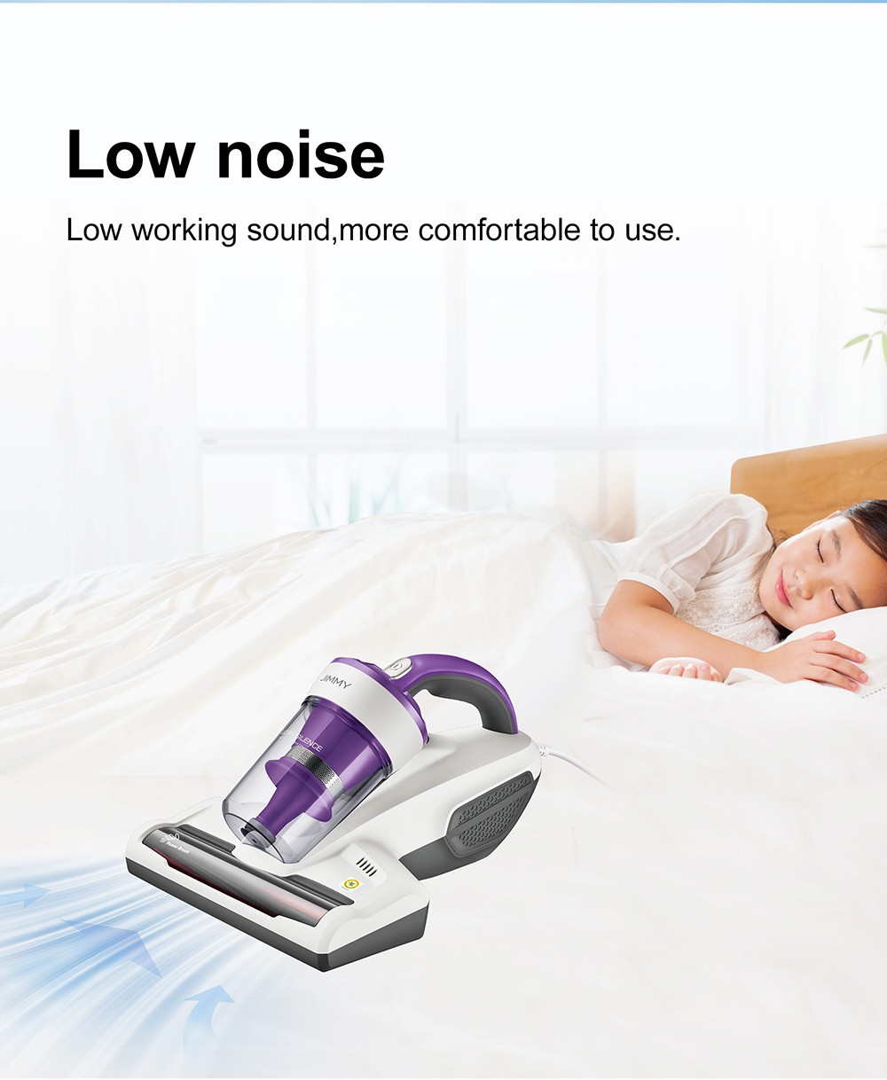 Refurbished JIMMY JV12 Anti-mite Vacuum Cleaner with Patented Composite Brush Roll, Ultrasound, UV Light, Dual Cyclone & MIF Filter