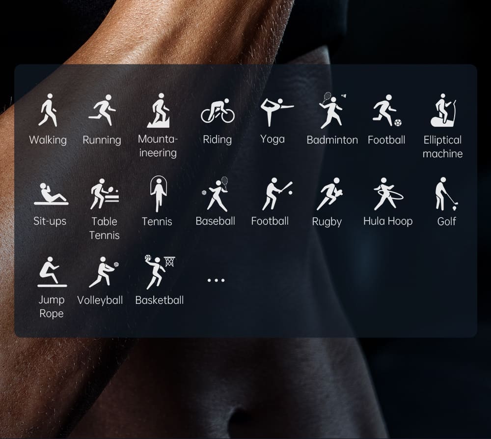 KUMI GT6 Pro Smartwatch, 1.3-inch AMOLED HD Screen, Colorful Lighting Effect, Heart Rate Monitoring, 100+ Sport Modes, IP68 Waterproof