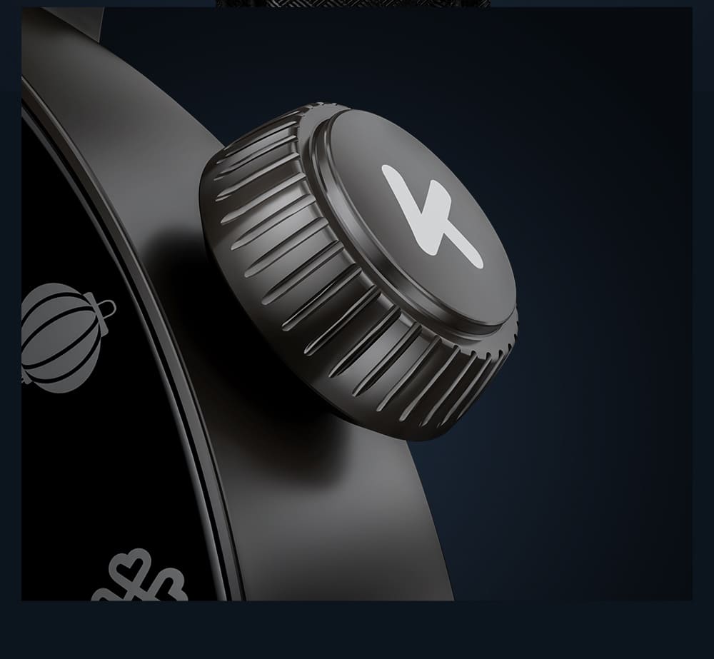 KUMI GT6 Pro Smartwatch, 1.3-inch AMOLED HD Screen, Colorful Lighting Effect, Heart Rate Monitoring, 100+ Sport Modes, IP68 Waterproof