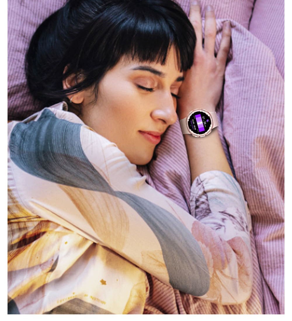 KUMI K6 Smartwatch, 1.3-inch AMOLED Screen, 100+ Sport Modes, 24-hour Health Monitoring, Bluetooth Calling - Black