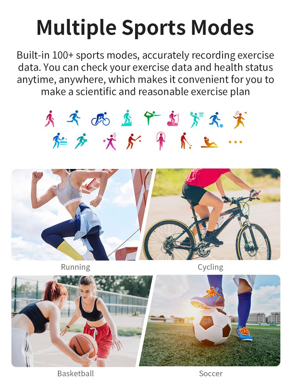 KUMI K6 Smartwatch, 1.3-inch AMOLED Screen, 100+ Sport Modes, 24-hour Health Monitoring, Bluetooth Calling - Black