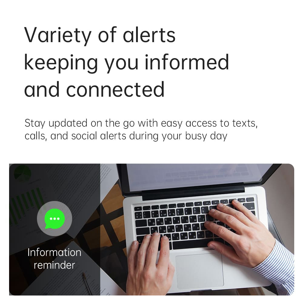 KUMI KU7 Smartwatch, 1.96'' AMOLED Screen, Bluetooth Calling, Health Monitoring, Stock Market Information, 100 Sports Modes - Silver