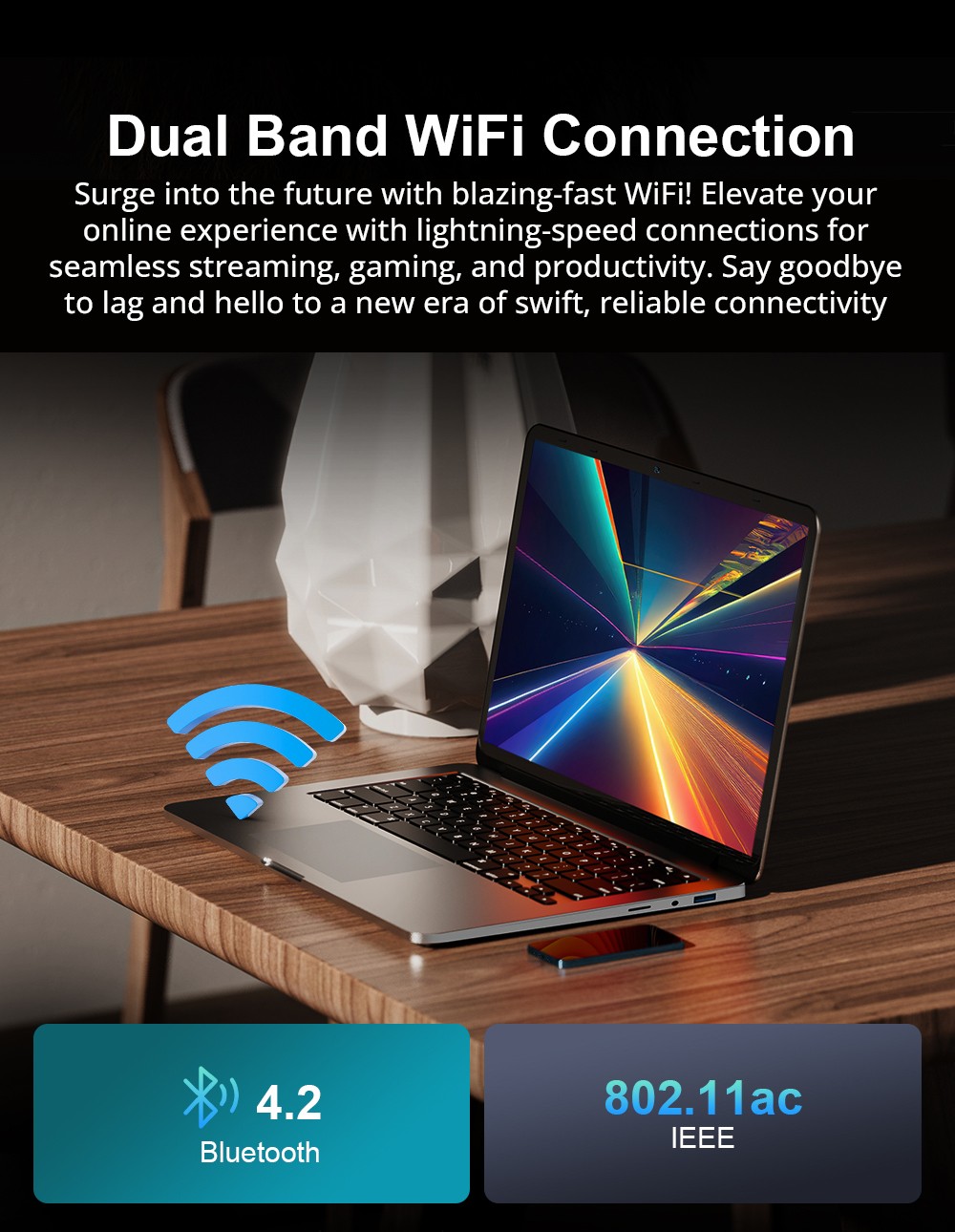 Ninkear N14 Air 14-inch Laptop, 1920*1080 FHD Screen, Intel J4125 4 Cores 2.7GHz, 8GB RAM 256GB SSD, 4000mAh Battery, Dual-band WiFi Bluetooth 4.2, 2*USB 3.0 1*Micro SD Card 1*Mini HDMI 1*Earphone Port, 180&deg;Opening and Closing