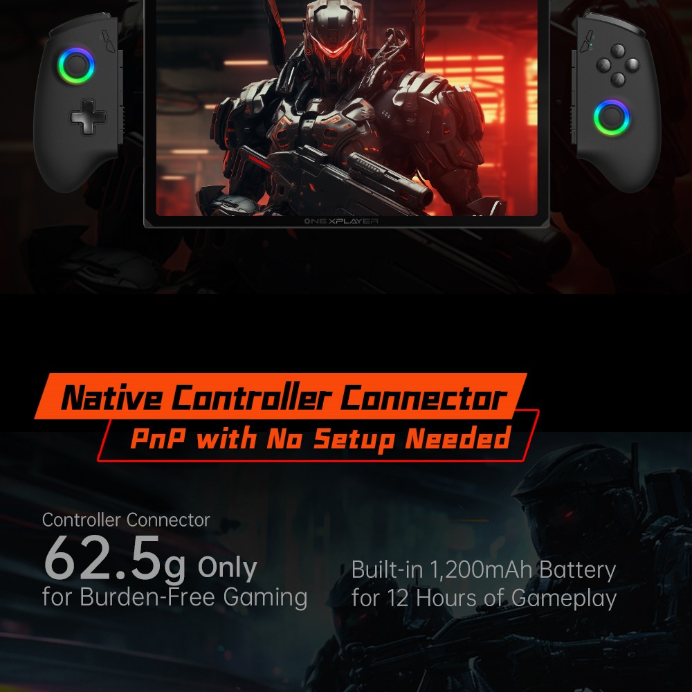 One Netbook OneXPlayer X1 Handheld Gaming PC, Intel Ultra 7-155H 16 Cores Max 4.8GHz, 10.95'' 2560*1600 120Hz Display, 32GB RAM 2TB SSD, 65.02Wh Battery 100W Charge, 2*USB-C 4.0 1*USB 3.2 1*TF Card Slot 1*OCulink 1*Audio Jack, Face/Fingerprint Unlock