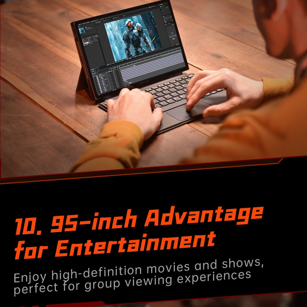 One Netbook OneXPlayer X1 Handheld Gaming PC, Intel Ultra 7-155H 16 Cores Max 4.8GHz, 10.95'' 2560*1600 120Hz Display, 32GB RAM 2TB SSD, 65.02Wh Battery 100W Charge, 2*USB-C 4.0 1*USB 3.2 1*TF Card Slot 1*OCulink 1*Audio Jack, Face/Fingerprint Unlock