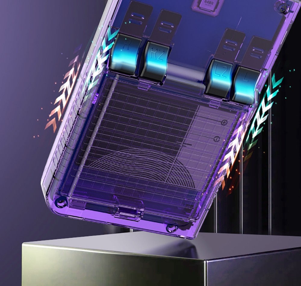 R35 Plus Handheld Game Console, 3.5 Inch 640*480 IPS Screen, Linux System, 128GB TF Card, 3000mAh Battery, 6 Hours of Playtime - Orange