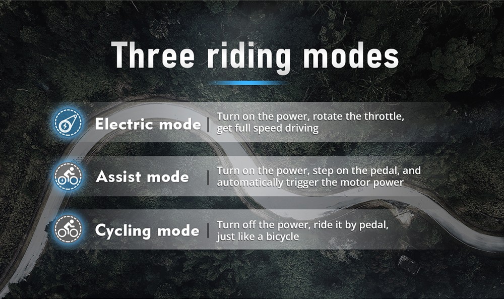 Elektrobicykel SAMEBIKE RS-A01 Pro, 500W motor, 36V 15Ah batéria, 27,5*2,1-palcové pneumatiky, max. rýchlosť 32 km/h, dojazd 40 km, 7-stupňová prevodovka Shimano. Mechanické kotúčové brzdy - čierne