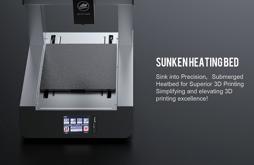 SCEOAN Windstorm S1 3D Printer, Auto-Leveling, 500mm/s Max Printing Speed, Sunken Heating Bed, Drawer Electrical Box, Touch Screen, 220x220x250mm