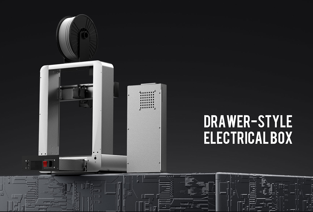SCEOAN Windstorm S1 3D Printer, Auto-Leveling, 500mm/s Max Printing Speed, Sunken Heating Bed, Drawer Electrical Box, Touch Screen, 220x220x250mm