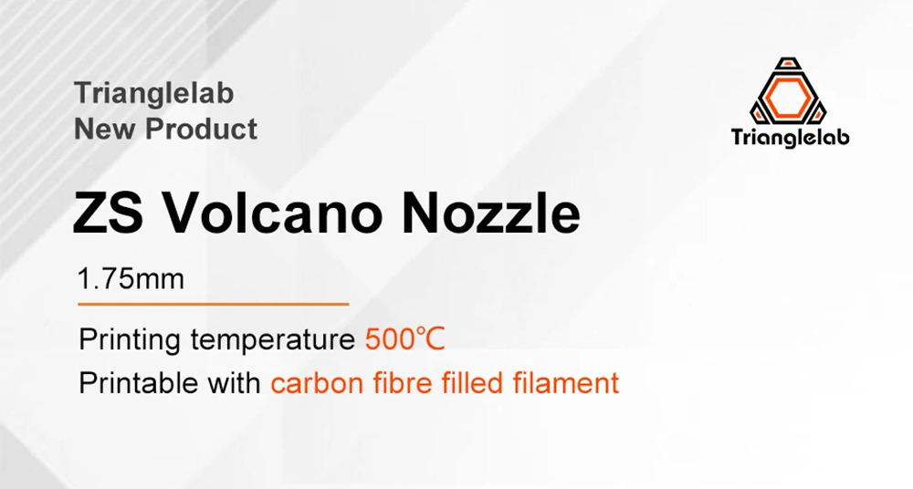 Trianglelab Standard 0.6mm ZS 3D Printer Volcano Nozzle, Hardened Steel Copper Alloy