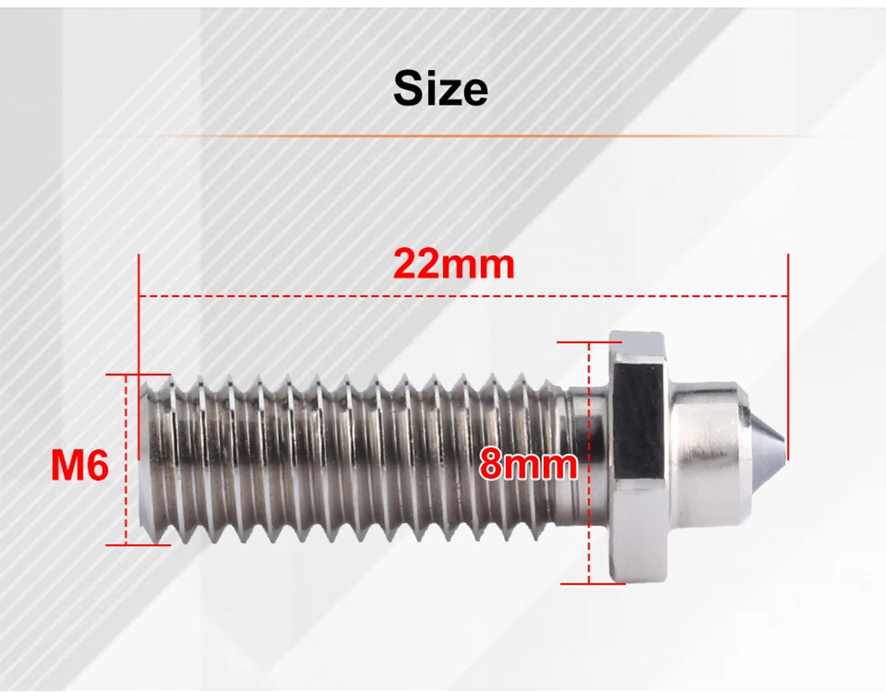 Trianglelab Standard 0.6mm ZS 3D Printer Volcano Nozzle, Hardened Steel Copper Alloy