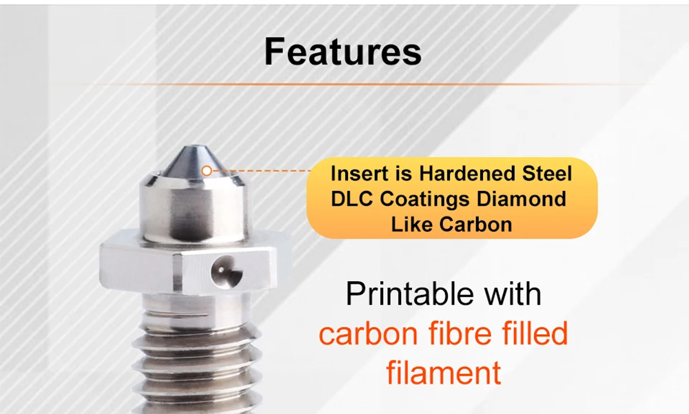 Trianglelab Standard 0.6mm ZS 3D Printer Volcano Nozzle, Hardened Steel Copper Alloy