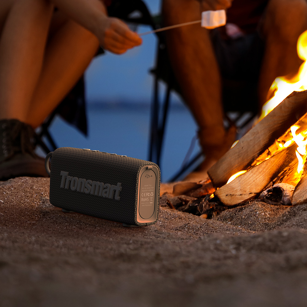 Refurbished Tronsmart Trip Portable Bluetooth 5.0 Speaker with 10W  IPX6 Waterproof black