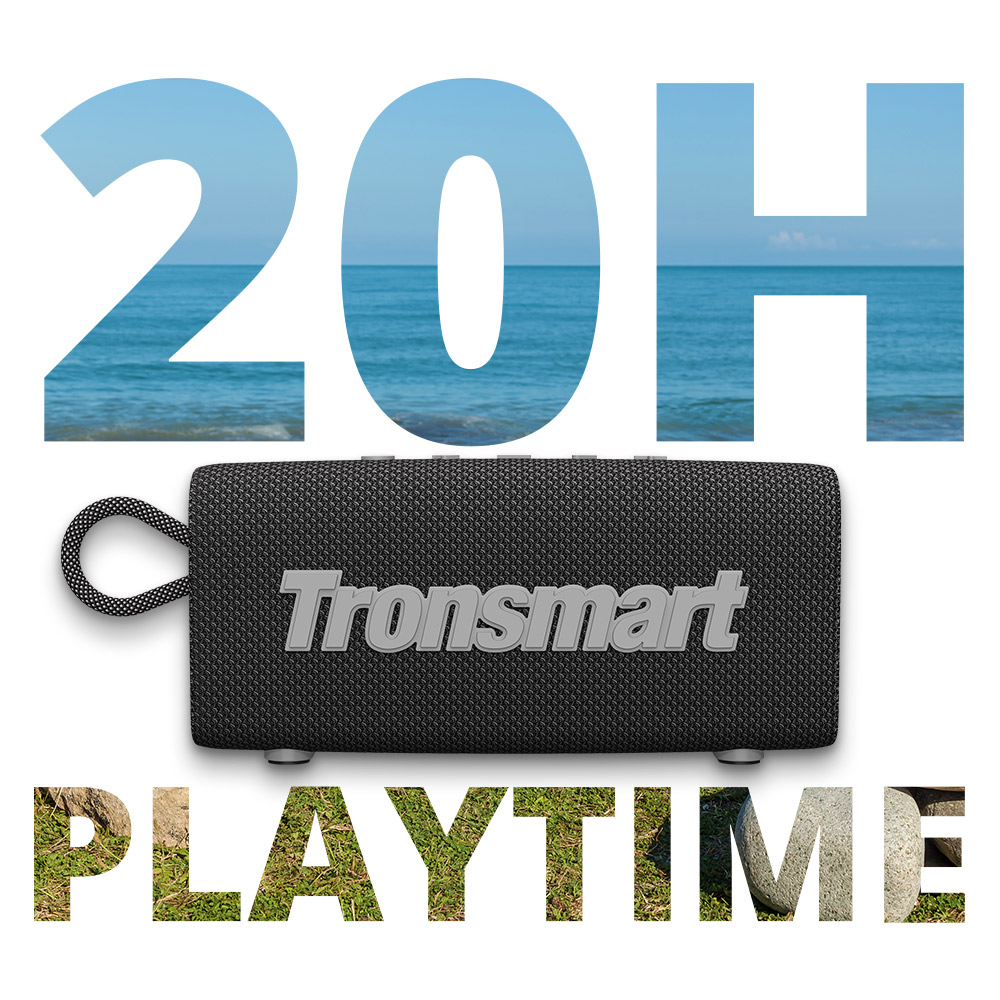 Refurbished Tronsmart Trip Portable Bluetooth 5.0 Speaker with 10W  IPX6 Waterproof black