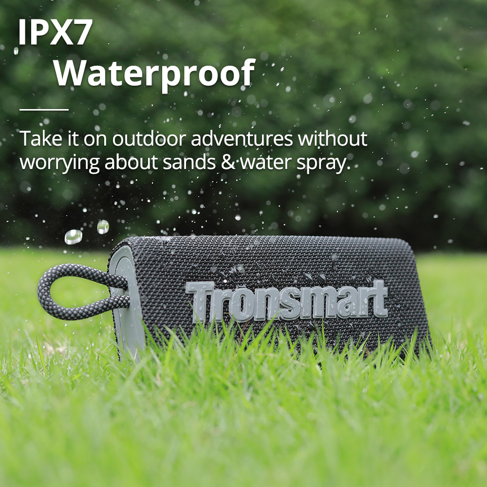 Refurbished Tronsmart Trip Portable Bluetooth 5.0 Speaker with 10W  IPX6 Waterproof black