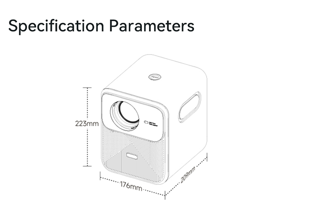 LCD projektor Wanbo Mozart 1 Pro, 900 ANSI, natívne 1080P, Android TV 11, automatické zaostrovanie, vyhýbanie sa objektom - zástrčka EÚ