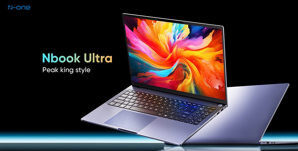 N-one NBook Ultra 16-inch Laptop, 2560*1600 165Hz Screen, AMD Ryzen R7 8845HS 8 Cores Up to 5.10GHz, 32GB RAM 1TB SSD, WiFi 6 Bluetooth 5.2, 2*Full Function Type-C 2*USB 3.1 1*HDMI 1*2-in-1 Headphone Jack, Full-size Keyboard, 100W PD Power Delivery