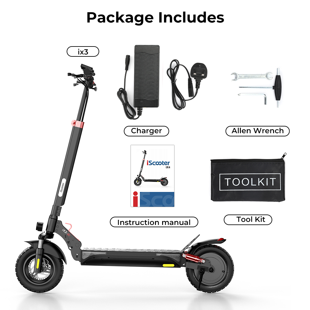 iScooter iX3 Folding Electric Scooter, 10