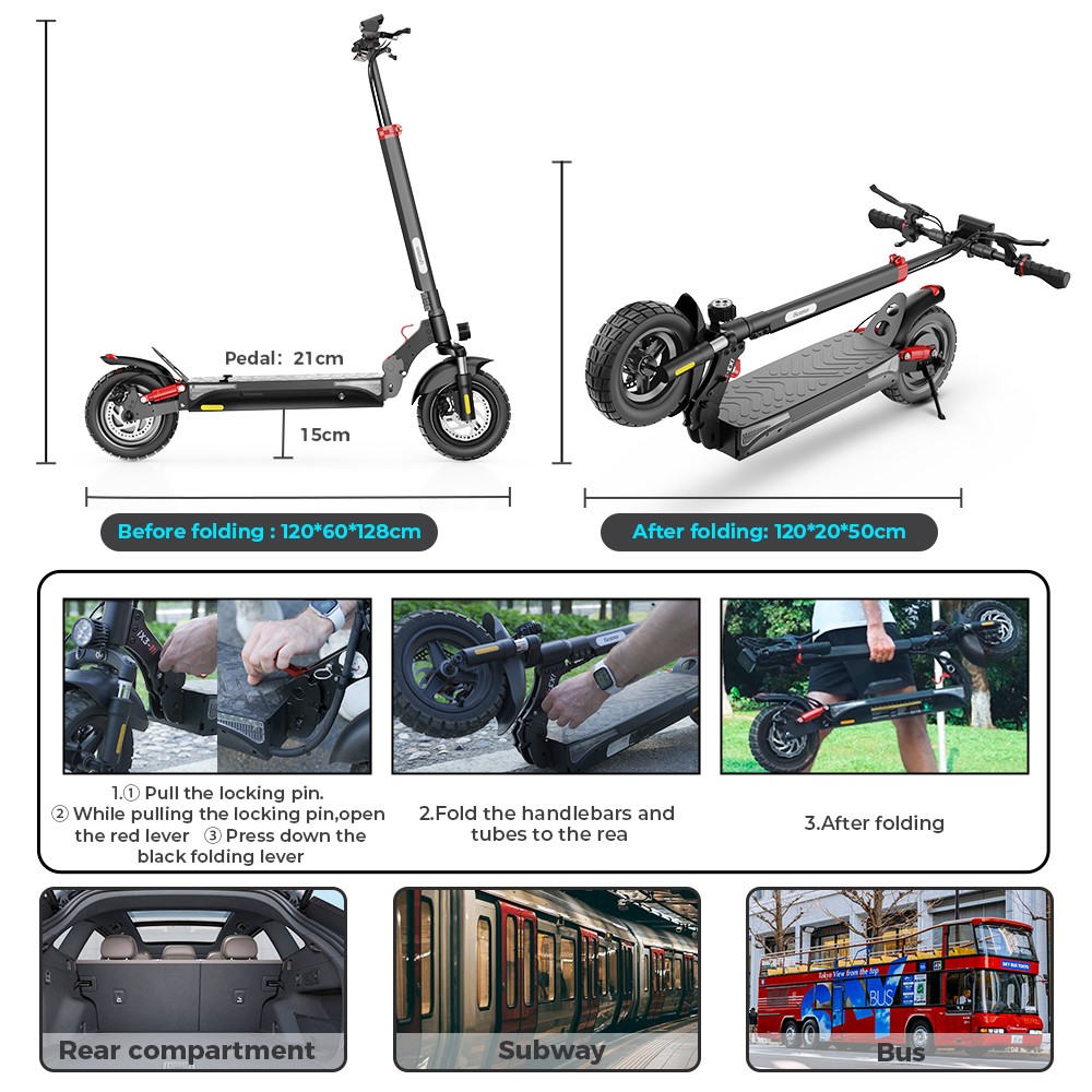 iScooter iX3 Folding Electric Scooter, 10