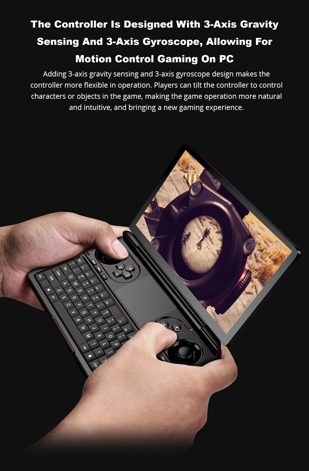 (2024 Version) GPD WIN Mini 7-inch Handheld Game Console, AMD Ryzen 7 8840U, 120Hz, Support VRR, 32GB RAM 1TB SSD, Support USB4 & Graphics Card Expansion Dock, Full-Featured Type-C 65W Charging, 1*MicroSD Card Reader, 1*USB3.2 Type-C 1*USB3.2 Type-A