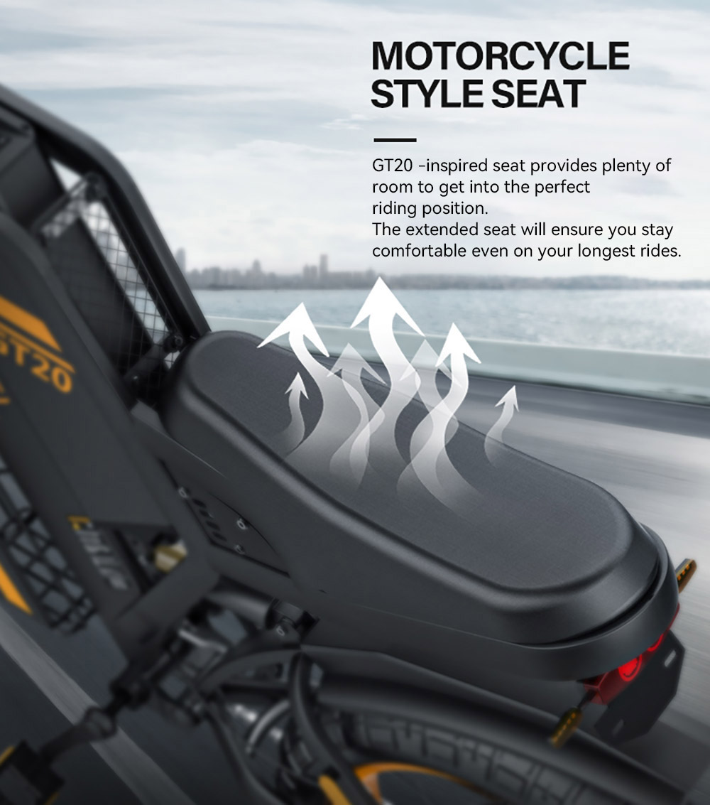 COSWHEEL GT20 Elektrisches Gel&auml;ndefahrrad, 20 x 4,0 Zoll Reifen, 750 W Motor, 45 km/h H&ouml;chstgeschwindigkeit, 25 Ah Akku f&uuml;r 140-160 km Reichweite