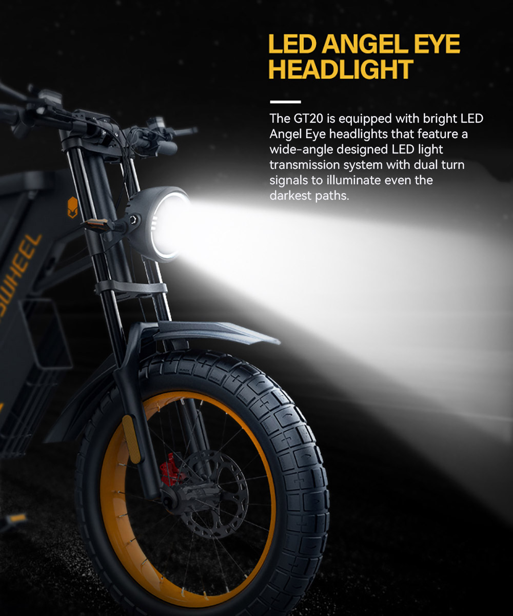 COSWHEEL GT20 Elektrisches Gel&auml;ndefahrrad, 20 x 4,0 Zoll Reifen, 750 W Motor, 45 km/h H&ouml;chstgeschwindigkeit, 25 Ah Akku f&uuml;r 140-160 km Reichweite