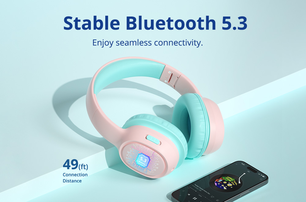 Tronsmart KH02 Wireless Kids Headphones - Pink