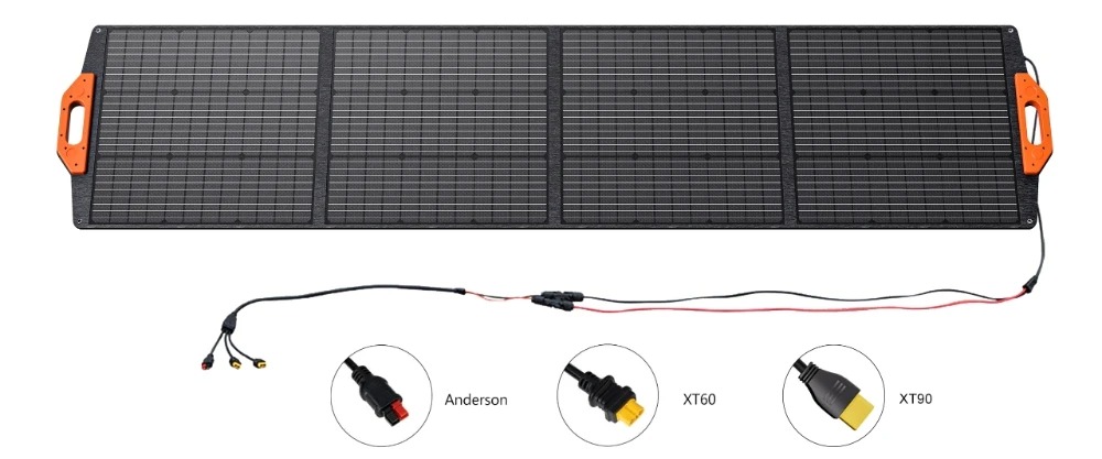 Prenosná napájacia stanica FOSSiBOT F1200 + skladací solárny panel FOSSiBOT SP200, kapacita 1024Wh, menovitý výkon 1200W, 3 režimy LED osvetlenia, 7 výstupných portov, ochrana BMS, prepínanie za 10 ms, 5stupňový vstupný regulátor, batéria LiFePO4 triedy EV, 4000+ cyklov