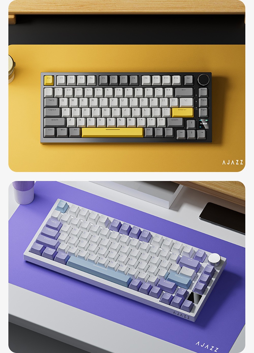 Ajazz AK820 Pro Mechanical Keyboard Grey