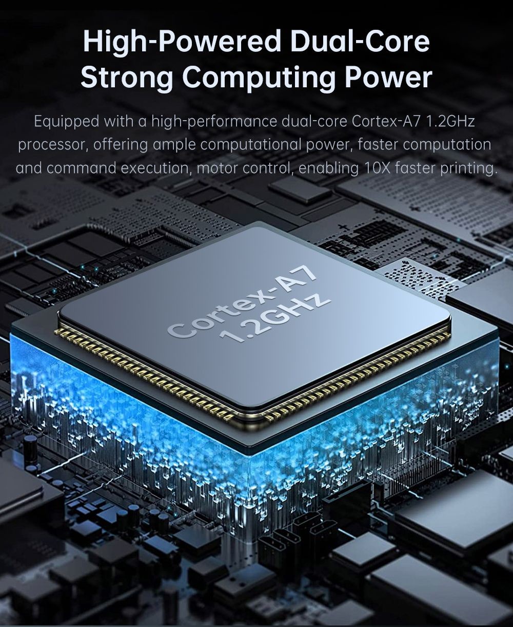 Anycubic Kobra 2 Plus 3D Printer, 49-Point Auto Leveling, 500mm/s Max Printing Speed, Direct Extruder, 320x320x400mm