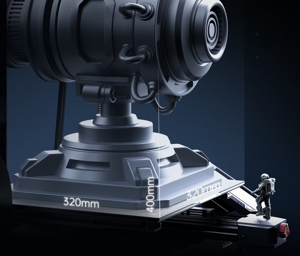 Anycubic Kobra 2 Plus 3D Printer, 49-Point Auto Leveling, 500mm/s Max Printing Speed, Direct Extruder, 320x320x400mm