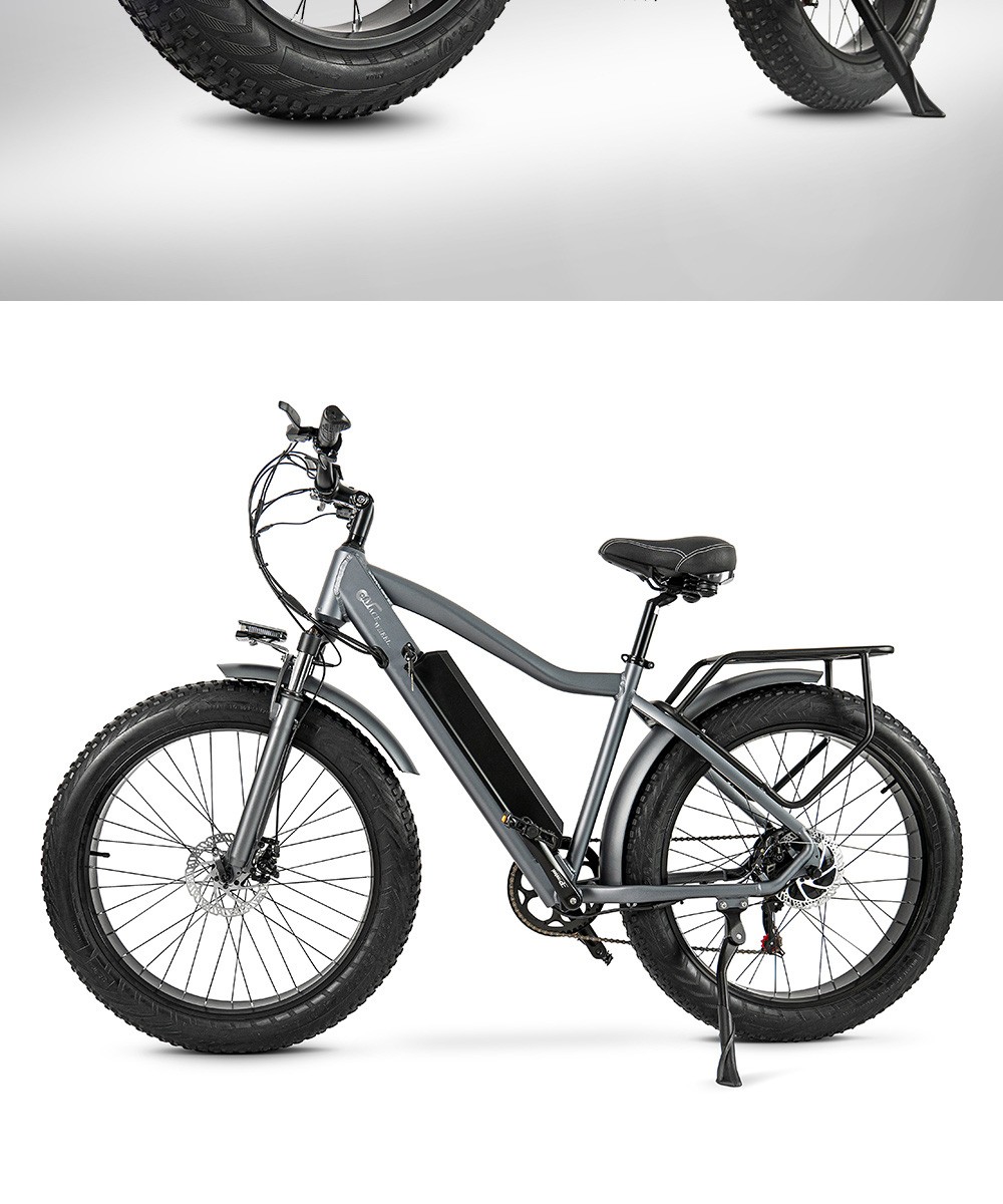 CMACEWHEEL J26 Electric Bike, 26*4.0'' CST pneumatika, 750W motor, max. rýchlosť 45km/h, 17Ah batéria, kotúčová brzda, max. zaťaženie 150kg - čierny