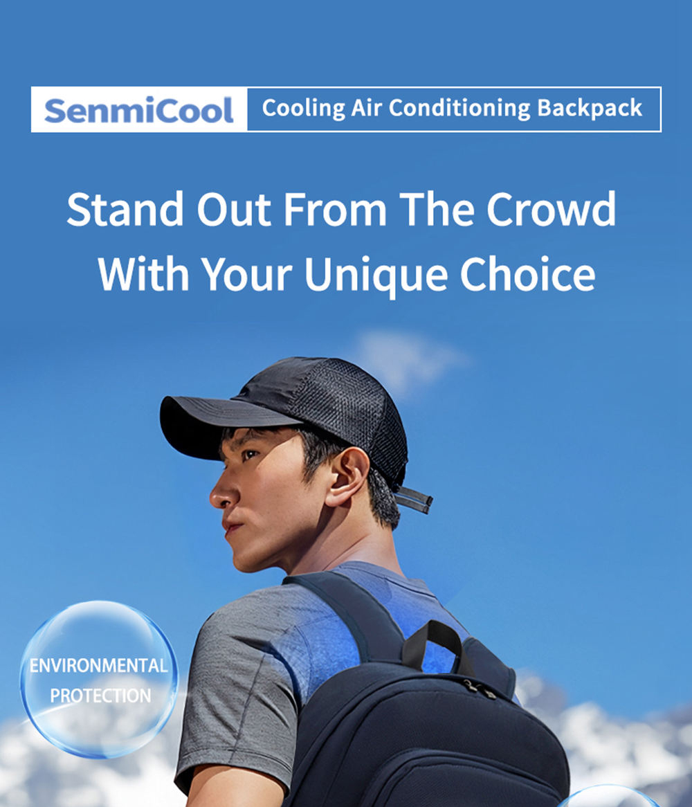 senmicool Cooling Air Conditioning Backpack – Navy Blue