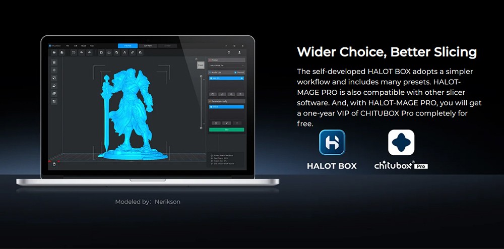 Creality HALOT-MAGE PRO 8K Resin 3D Printer, 170mm/h Printing Speed, 10.3' LCD, Smart Resin Pump & Air Purifier, 'MageArch' Flip Lid, Integral Light Source 3.0, 'Dynax' Motion System, 228x128x230mm