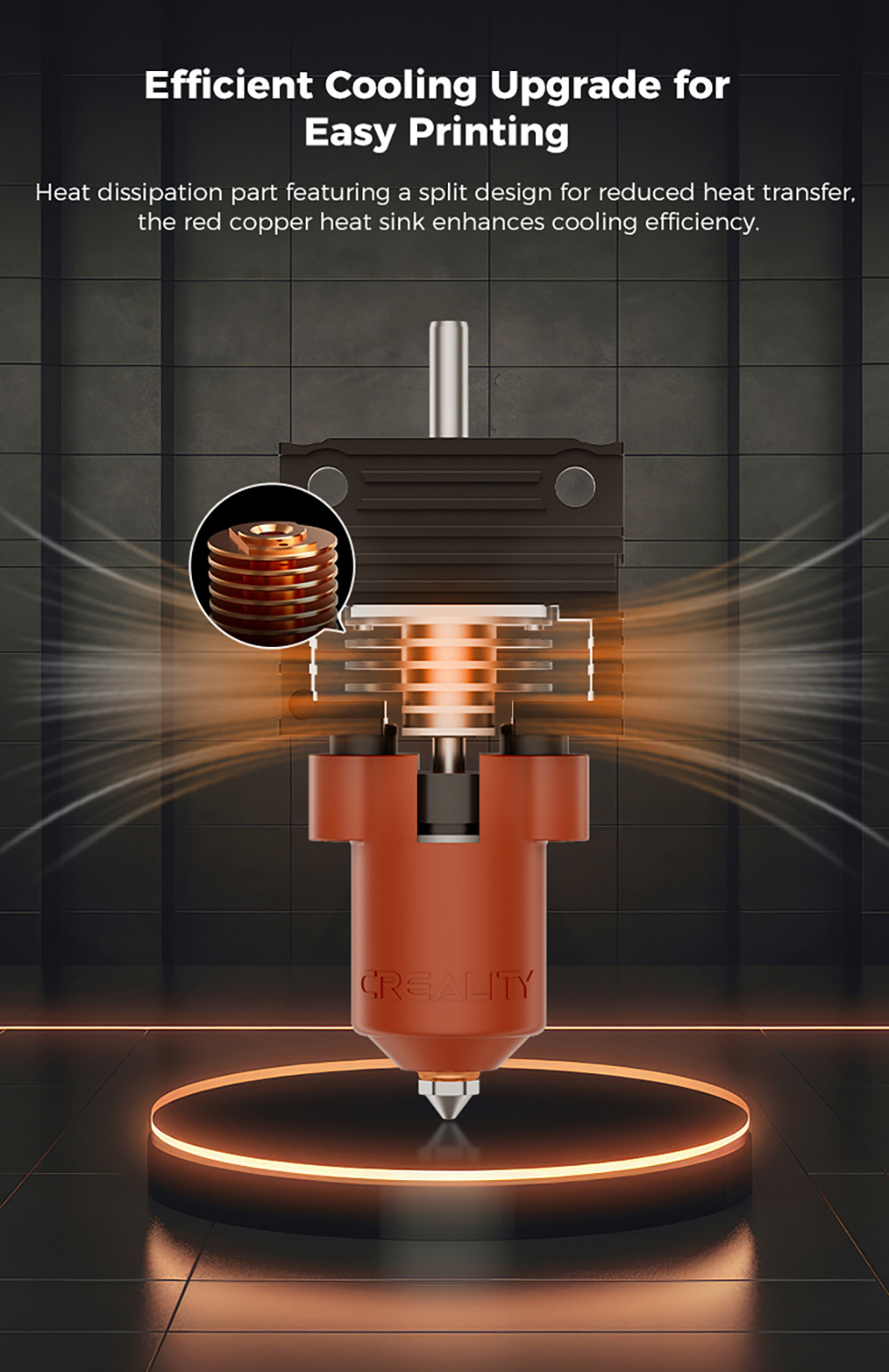 Creality K1 Series Ceramic Heating Block Kit—Quick-swap Nozzle