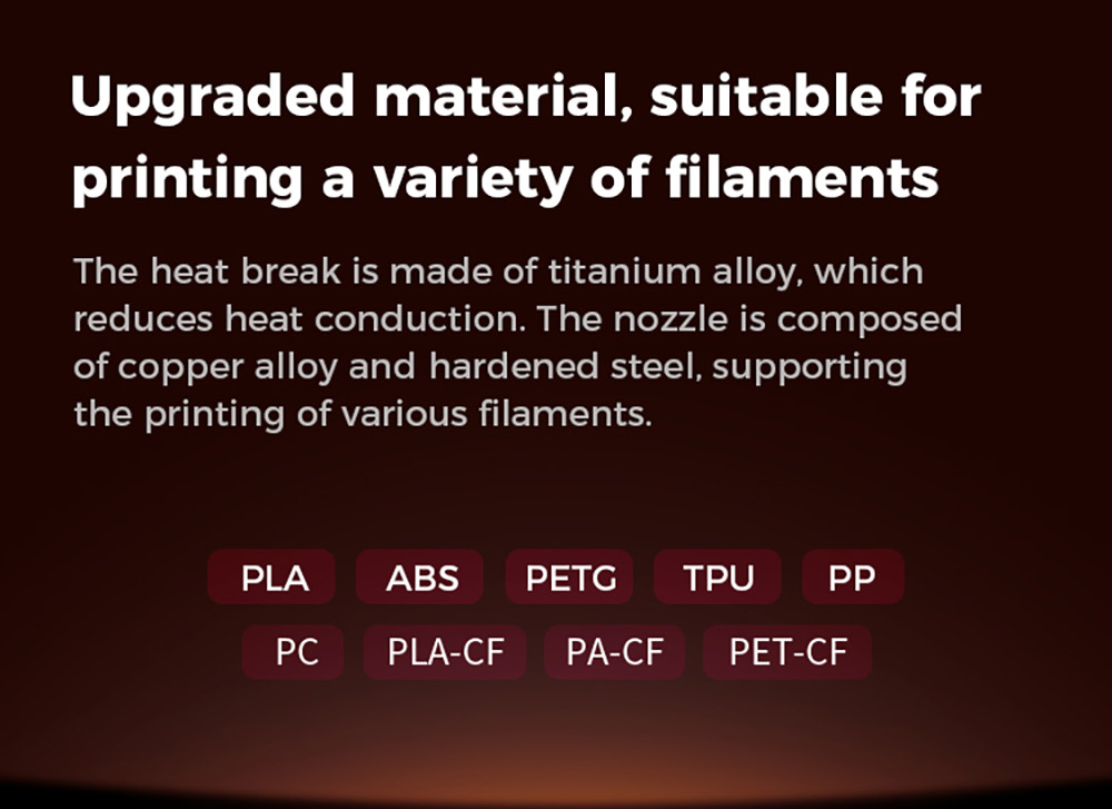 Creality K1 Series Ceramic Heating Block Kit—Quick-swap Nozzle