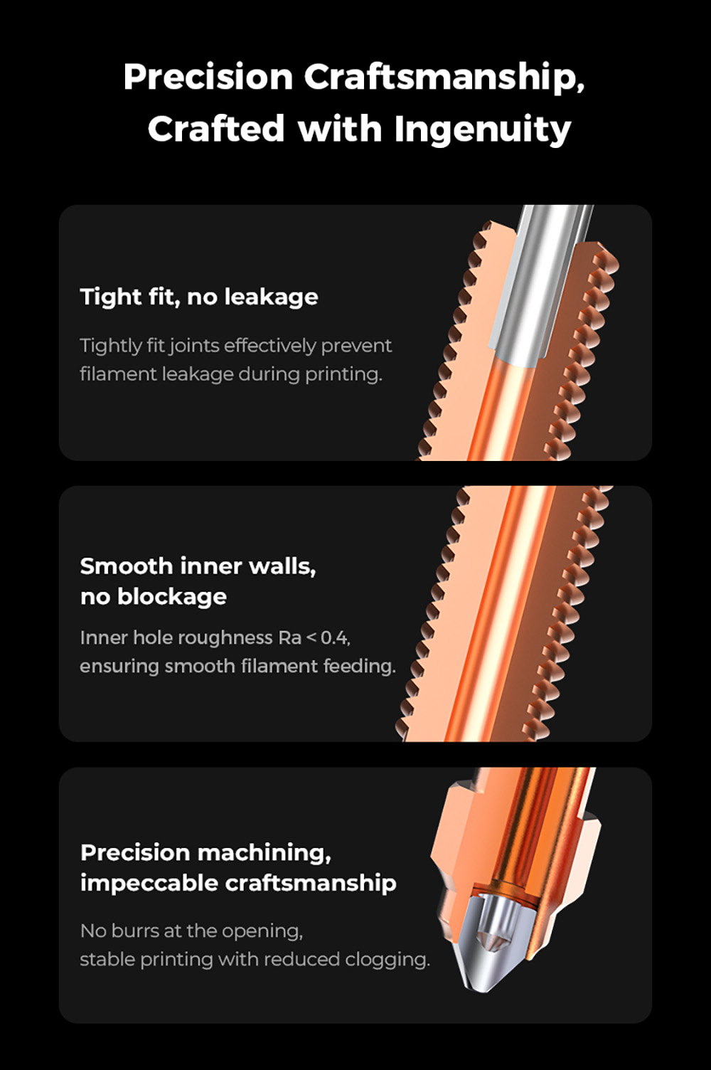 Creality K1 Series Ceramic Heating Block Kit—Quick-swap Nozzle