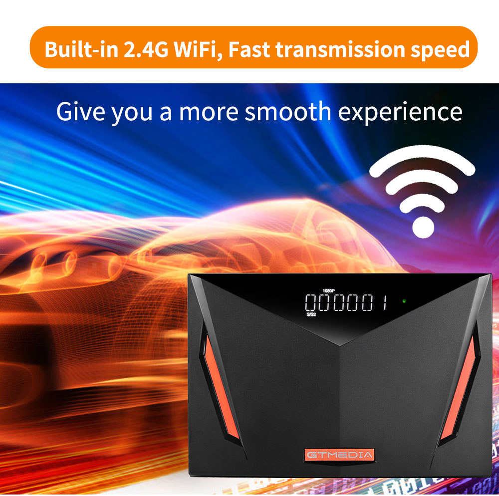 GTMEDIA V8 UHD 4K Satellite Receiver, DVB-S/S2/S2X, DVB+T/T2/ISDB-T/Cable(J83.A/C)/ATSC-C(J83.B), Built-in 2.4G WiFi, Supports CA Smart Card - EU Plug