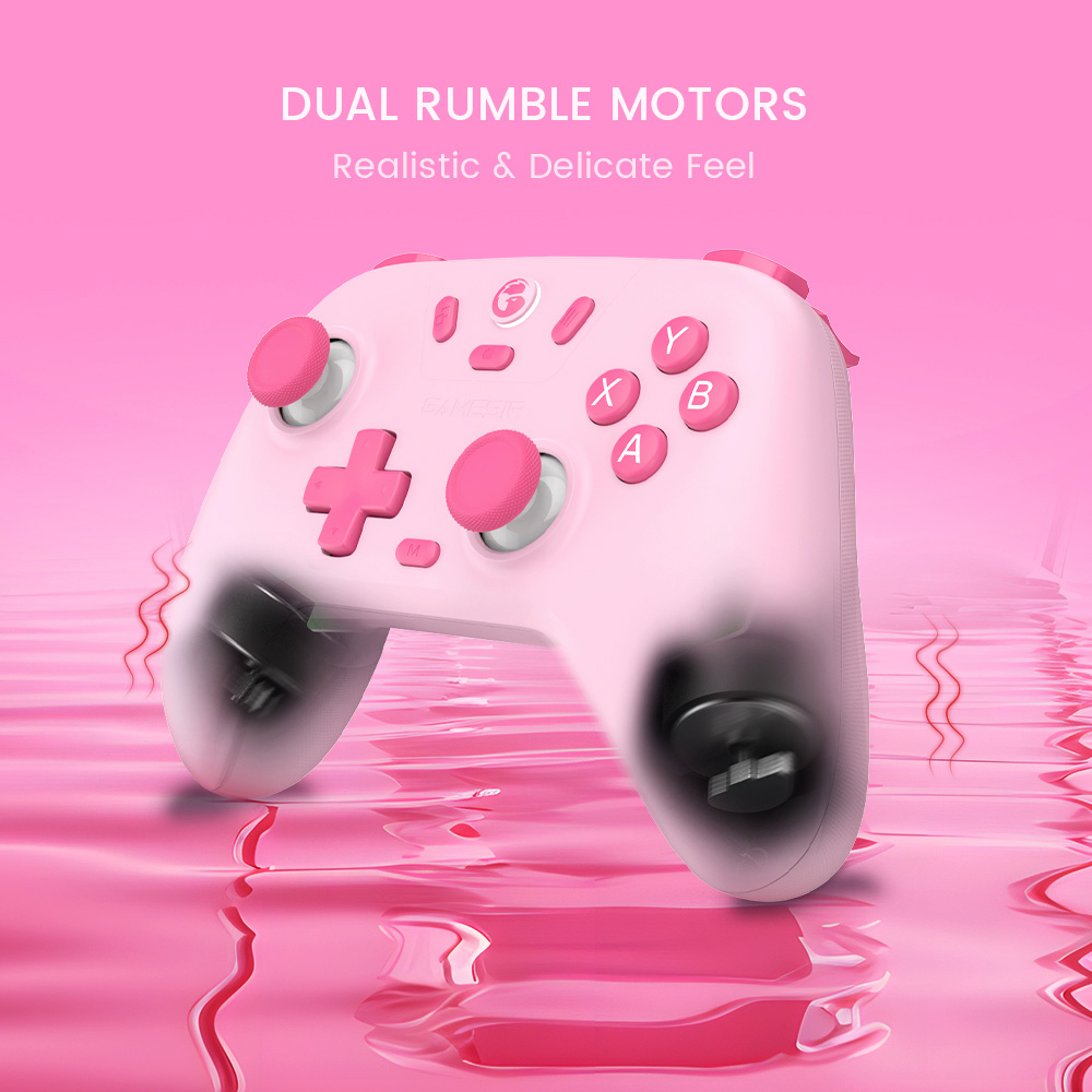 GameSir Nova Lite Wireless Game Controller, Tri-mode Connection, Compatible with PC / Steam / Android / iOS / Switch - Pink
