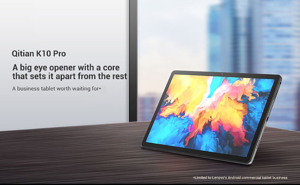 Lenovo Qitian K10 Pro Tablet, 10,6-palcová obrazovka 2000*1200, MediaTek G80 8 Core Max 1,8GHz, Android 12, 4GB RAM 128GB ROM, 7700mAh batéria, 8MP+13MP fotoaparát, 2,4GHz/5GHz dvojpásmová WiFi Bluetooth 5.0, Rozpoznávanie tváre