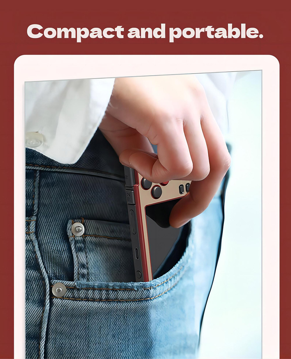 MIYOO A30 Game Console 128GB, 2.8-inch IPS Screen, 2600mAh Battery, Linux System, 2.4G WiFi - Red Golden