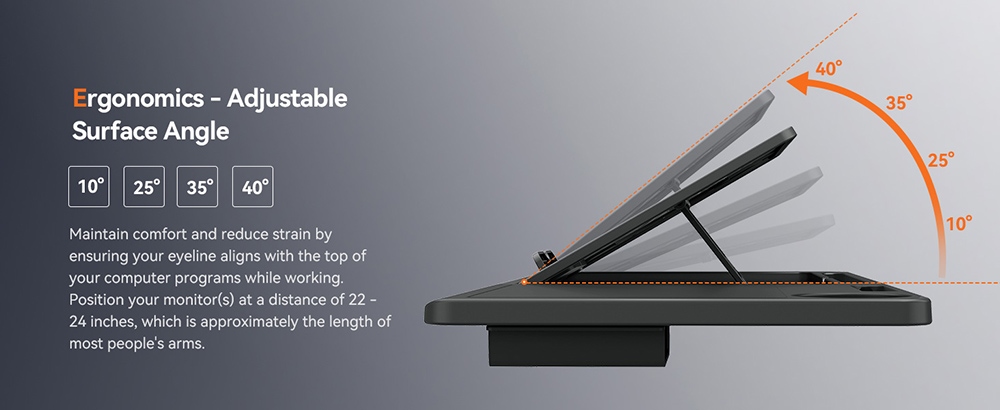 NEWTRAL LAPD Detachable Workstation Desktop for MagicH-BP/MagicH-BPro Ergonomic Chair, Black